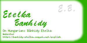 etelka banhidy business card